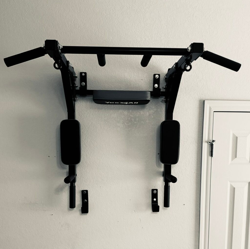 Yes4All wall-mounted pull-up bar for maximizing dead hang benefits at home